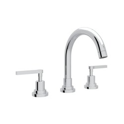 ROHL A2228LM-2 LOMBARDIA C-SPOUT WIDESPREAD LAVATORY FAUCET, METAL LEVERS