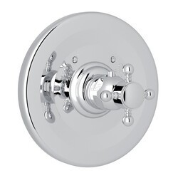 ROHL A4914XM CAMPO THERMOSTATIC TRIM PLATE WITHOUT VOLUME CONTROL, CROSS HANDLE