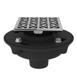 ROHL SDCI2-3146 SPA SHOWER 2 INCH CAST IRON NO HUB DRAIN KIT WITH 3146 PETAL DECORATIVE COVER