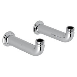 ROHL U.6389 PERRIN & ROWE PAIR OF EXTENDED WALL UNIONS