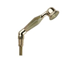 PHYLRICH K6640 VERSAILLES 6 3/4 INCH SINGLE-FUNCTION GREEN ONYX HAND SHOWER WITH HOSE