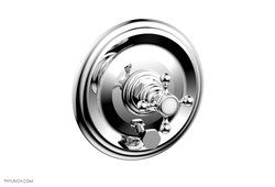 PHYLRICH 4-095 HEX TRADITIONAL PRESSURE BALANCE SHOWER PLATE WITH DIVERTER AND CROSS HANDLE TRIM