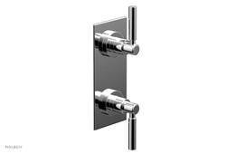 PHYLRICH 4-344 BASIC WALL MOUNT TWO LEVER HANDLES MINI THERMOSTATIC VALVE WITH VOLUME CONTROL OR DIVERTER TRIM
