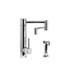 WATERSTONE FAUCETS 3600-12-1 HUNLEY KITCHEN FAUCET WITH 12 INCH ARTICULATED SPOUT WITH SIDE SPRAY