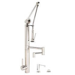 WATERSTONE FAUCETS 3710-12-3 CONTEMPORARY GANTRY PULL-DOWN FAUCET - 3 PIECE SUITE
