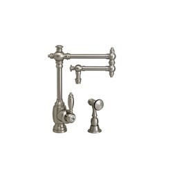 WATERSTONE FAUCETS 4100-12-1 TOWSON KITCHEN FAUCET WITH 12 INCH ARTICULATED SPOUT WITH SIDE SPRAY