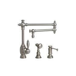 WATERSTONE FAUCETS 4100-18-2 TOWSON KITCHEN FAUCET WITH 18 INCH ARTICULATED SPOUT - 2 PIECE SUITE