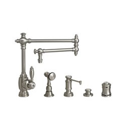 WATERSTONE FAUCETS 4100-18-4 TOWSON KITCHEN FAUCET WITH 18 INCH ARTICULATED SPOUT - 4 PIECE SUITE