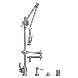 WATERSTONE FAUCETS 4410-12-4 TRADITIONAL GANTRY PULL-DOWN FAUCET - 4 PIECE SUITE