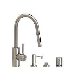 WATERSTONE FAUCETS 5910-4 CONTEMPORARY PREP SIZE PLP PULL-DOWN FAUCET - 4 PIECE SUITE