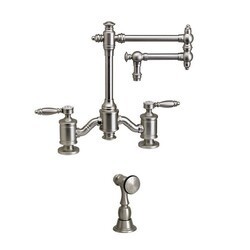 WATERSTONE FAUCETS 6100-12-1 TOWSON BRIDGE FAUCET WITH SIDE SPRAY