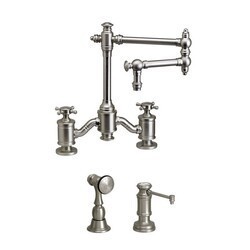 WATERSTONE FAUCETS 6150-12-2 TOWSON BRIDGE FAUCET WITH 12 INCH ARTICULATED SPOUT - 2 PIECE SUITE