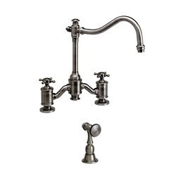 WATERSTONE FAUCETS 6250-1 ANNAPOLIS BRIDGE FAUCET WITH CROSS HANDLES WITH SIDE SPRAY