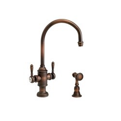 WATERSTONE FAUCETS 8030-1 HAMPTON TWO HANDLE KITCHEN FAUCET WITH SIDE SPRAY