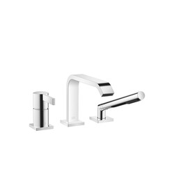 DORNBRACHT 27412670 IMO THREE HOLES DECK MOUNT TUB FILLER WITH HAND SHOWER AND BLADE HANDLE