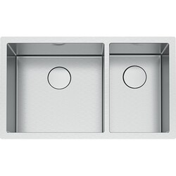 FRANKE PS2X160-18-11 PROFESSIONAL 2.0 SERIES 32-1/2 INCH UNDERMOUNT DOUBLE BOWL STAINLESS STEEL SINK, 16 GAUGE