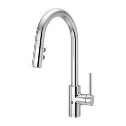 PFISTER LG529-ESA STELLEN 16 3/8 INCH SINGLE LEVER HANDLE DECK MOUNT ELECTRONIC PULL-DOWN KITCHEN FAUCET