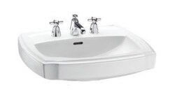 TOTO LT972 GUINEVERE 24-3/8 X 19-7/8 INCH LAVATORY WITH SINGLE HOLE