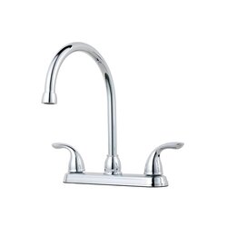 PFISTER G136-200 PFIRST SERIES 11 3/8 INCH TWO LEVER HANDLES DECK MOUNT KITCHEN FAUCET