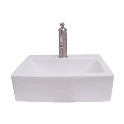 BARCLAY 4-1136WH SOPHIE 17 INCH SINGLE BASIN WALL MOUNT BATHROOM SINK - WHITE