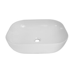 BARCLAY 4-450WH KENDRA 19 1/2 INCH SINGLE BASIN ABOVE COUNTER BATHROOM SINK - WHITE