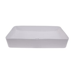 BARCLAY 4-455WH LEDUC 23 5/8 INCH SINGLE BASIN ABOVE COUNTER BATHROOM SINK - WHITE