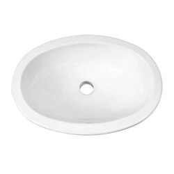 BARCLAY 4-525WH LILY 18 1/4 INCH SINGLE BASIN DROP-IN OR UNDERMOUNT BATHROOM SINK - WHITE