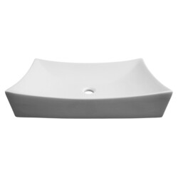 BARCLAY 4-8002WH PORTER 25 7/8 INCH SINGLE BASIN ABOVE COUNTER BATHROOM SINK - WHITE