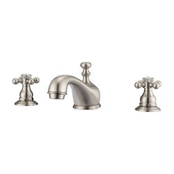 BARCLAY LFW100-BC MARSALA 3 3/4 INCH THREE HOLES DECK MOUNT WIDESPREAD BATHROOM FAUCET WITH BUTTON CROSS HANDLES