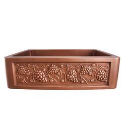 BARCLAY FSCSB3070-SAC CONCORD 33 INCH SINGLE BOWL APRON FRONT FARMER KITCHEN SINK - SMOOTH ANTIQUE COPPER