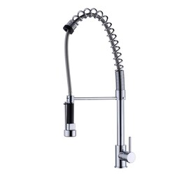 BARCLAY KFS402 CELIE 26 1/2 INCH SINGLE HOLE DECK MOUNT KITCHEN FAUCET WITH SPRING SPOUT AND LEVER HANDLE