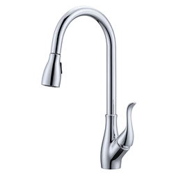 BARCLAY KFS404 CASORIA 18 3/4 INCH SINGLE HOLE DECK MOUNT KITCHEN FAUCET WITH PULL-DOWN SPRAY AND LEVER HANDLE