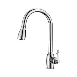 BARCLAY KFS409-L1 BISTRO 16 5/8 INCH SINGLE HOLE DECK MOUNT KITCHEN FAUCET WITH PULL-DOWN SPRAY AND 3 INCH LEVER HANDLE