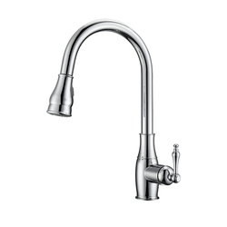 BARCLAY KFS410-L1 CARYL 16 1/2 INCH SINGLE HOLE DECK MOUNT KITCHEN FAUCET WITH PULL-DOWN SPRAY AND 3 INCH LEVER HANDLE
