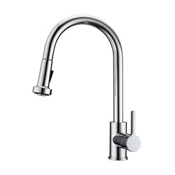 BARCLAY KFS412-L1 FAIRCHILD 4 3/4 INCH SINGLE HOLE DECK MOUNT KITCHEN FAUCET WITH PULL-DOWN SPRAY AND LEVER HANDLE