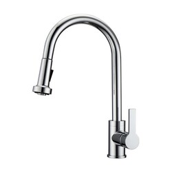 BARCLAY KFS412-L2 FAIRCHILD 4 5/8 INCH SINGLE HOLE DECK MOUNT KITCHEN FAUCET WITH PULL-DOWN SPRAY AND LEVER HANDLE