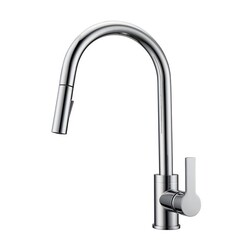 BARCLAY KFS413-L2 FENTON 4 5/8 INCH SINGLE HOLE DECK MOUNT KITCHEN FAUCET WITH PULL-DOWN SPRAY AND LEVER HANDLE
