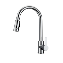 BARCLAY KFS414-L2 FIRTH 4 5/8 INCH SINGLE HOLE DECK MOUNT KITCHEN FAUCET WITH PULL-DOWN SPRAY AND LEVER HANDLE