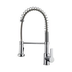 BARCLAY KFS416-L2 NIALL 18 1/2 INCH SINGLE HOLE DECK MOUNT SPRING KITCHEN FAUCET WITH PULL-DOWN SPRAY AND LEVER HANDLE