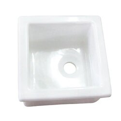 BARCLAY LS330 13 INCH SINGLE BOWL UNDERMOUNT OR DROP-IN UTILITY SINK - WHITE