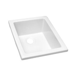 BARCLAY LS460 18 1/8 INCH SINGLE BOWL UNDERMOUNT OR DROP-IN UTILITY SINK - WHITE