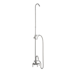 BARCLAY 4024-PL WALL MOUNT LEVER HANDLES ACRYLIC TUB FILLER WITH HANDHELD SHOWER AND DIVERTER