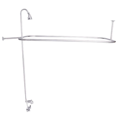 BARCLAY 4198-48 48 INCH WALL MOUNT BLADE HANDLES TUB FILLER WITH SHOWERHEAD AND CODE RECTANGULAR SHOWER UNIT