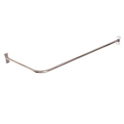 BARCLAY 4121-66 66 x 26 INCH CORNER SHOWER ROD WITH RECTANGULAR FLANGES