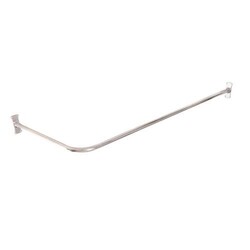 BARCLAY 4123-78 78 x 48 INCH CORNER SHOWER ROD WITH RECTANGULAR FLANGES