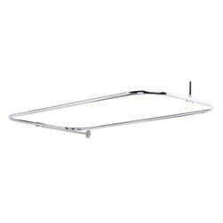 BARCLAY 4152-48 48 x 24 INCH RECTANGULAR SHOWER ROD WITH SIDE WALL SUPPORT