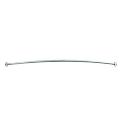 BARCLAY 4110-66-CP 66 INCH CURVED SHOWER ROD WITH RECTANGULAR FLANGES