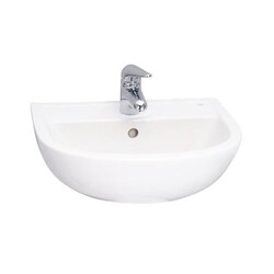 BARCLAY 4-54WH COMPACT 21 1/2 INCH SINGLE BASIN WALL MOUNT BATHROOM SINK - WHITE