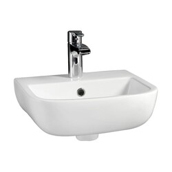 BARCLAY 4-21WH SERIES 15 3/4 INCH SINGLE BASIN SMALL WALL MOUNT BATHROOM SINK - WHITE