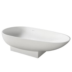 BARCLAY RTOVN70-OF CARLYLE 70 5/8 INCH RESIN FREESTANDING OVAL SOAKER BATHTUB